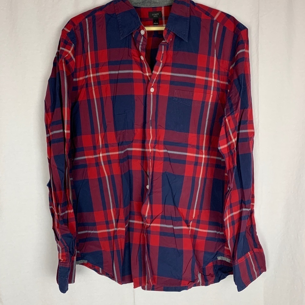 J crew plaid top